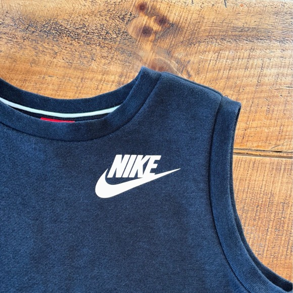 Nike Womens Skyscraper Tank Dress Black Gray Geometric Red Tag Fleece Size Small - Picture 4 of 8